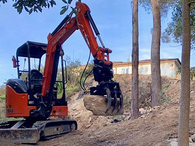 360 degree rotating hydraulic excavator grab